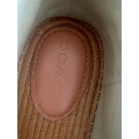 Coach Carley Leather Espadrilles Loafer Slip On Style C6763 Tangerine Sz 11 - Picture 11 of 14